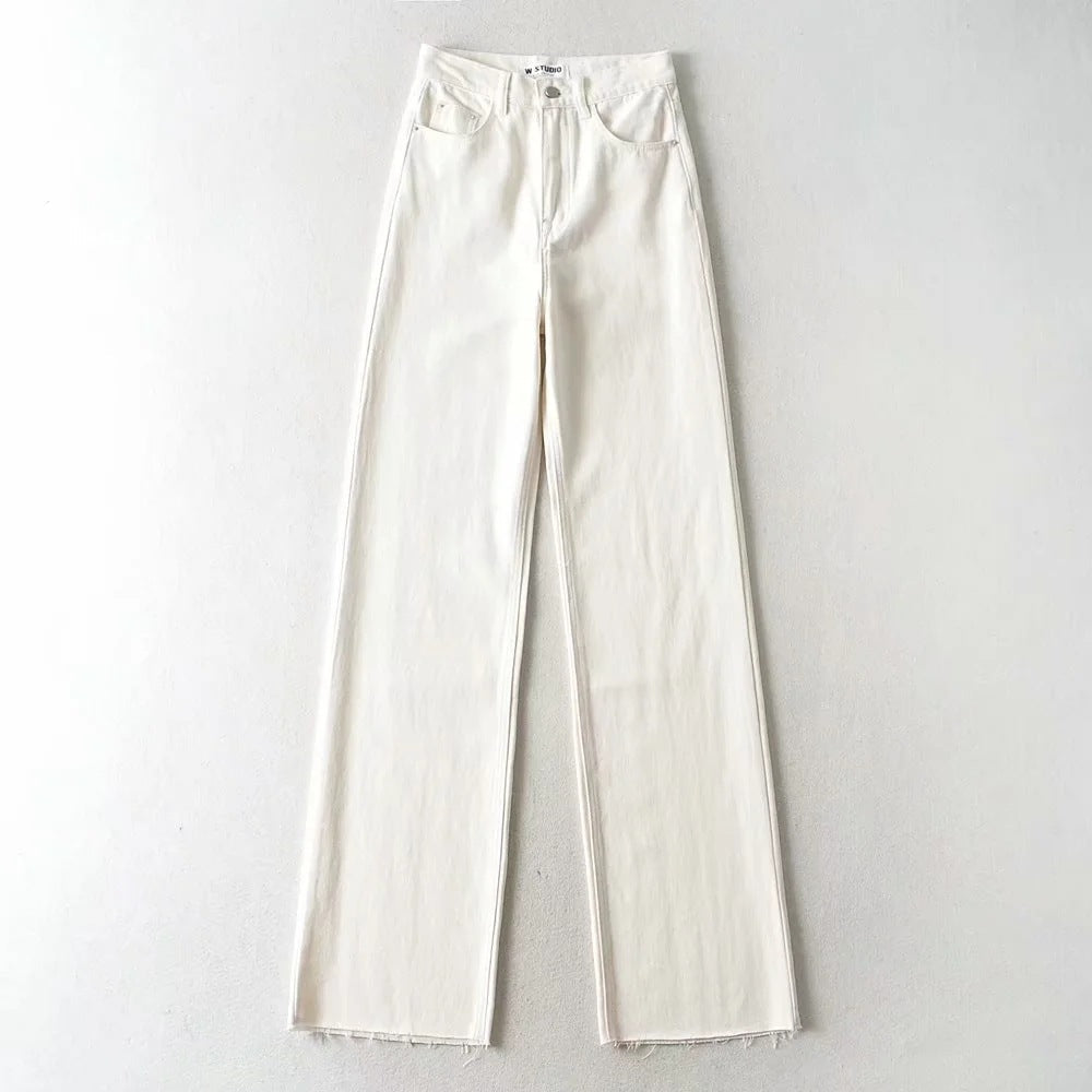 High-Waist Wide-Leg-Jeans mit Slouch-Optik