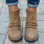 Stiefeletten mit Reißverschluss und Blockabsatz