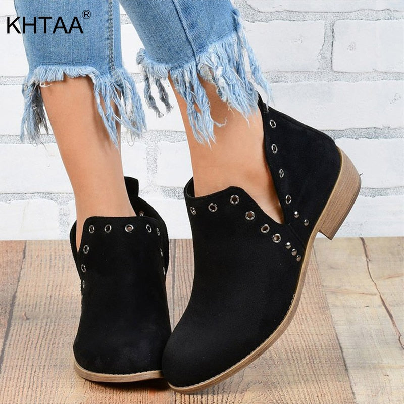 Stiefeletten mit spitzer Zehenpartie