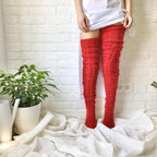 Modisch Over-the-Knee Socken - Bequeme Socken für den Winter