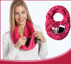 Reissjaal inklusive Versteckter Tasche – Infinity Stil & Sicherheit in Einem