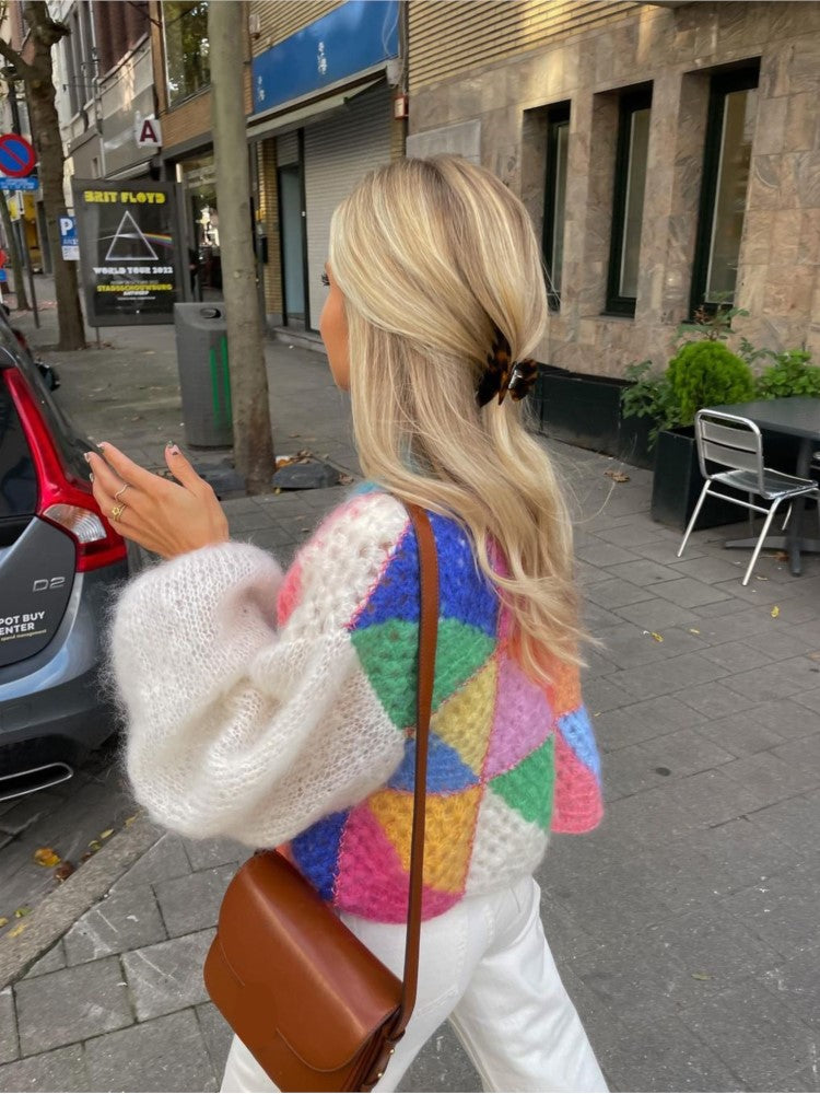 Damen Rundhals Langarmpullover