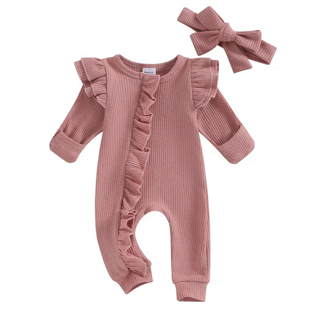 Sofie Rüschen Babysprungkombi – Weicher Jumpsuit inklusive Verspielten Details