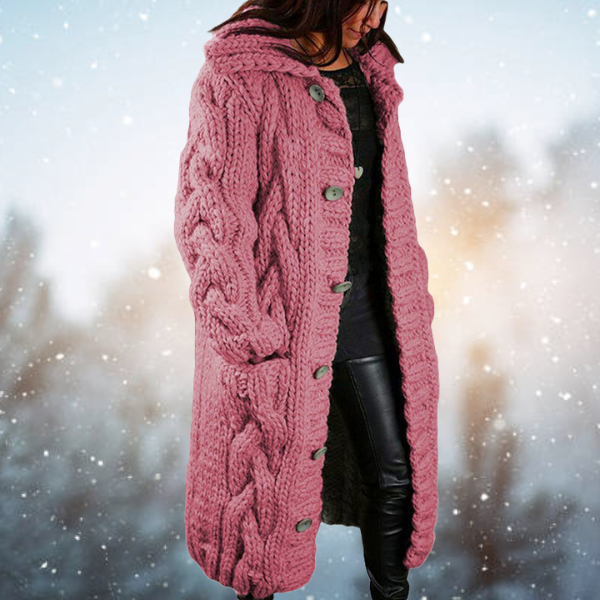 Grob gestrickter Damen-Cardigan - Behaglich und warm für kalte Tage