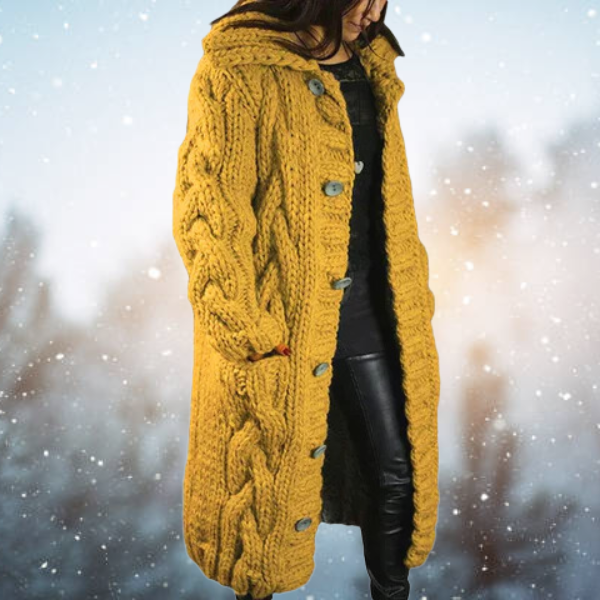 Grob gestrickter Damen-Cardigan - Behaglich und warm für kalte Tage