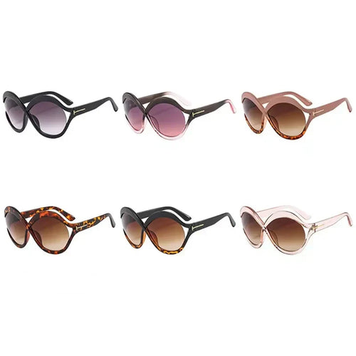 Elegante Runde Oversized Sonnenbrille – Leicht sowie Schützend