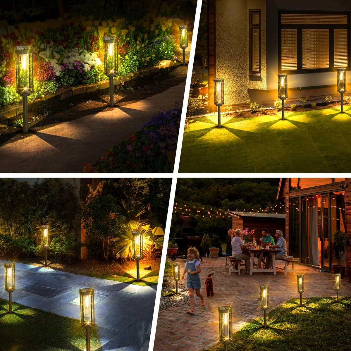 EcoGlow Solarleuchte – Wetterfeste Außenbeleuchtung inklusive Warm-LED-Licht