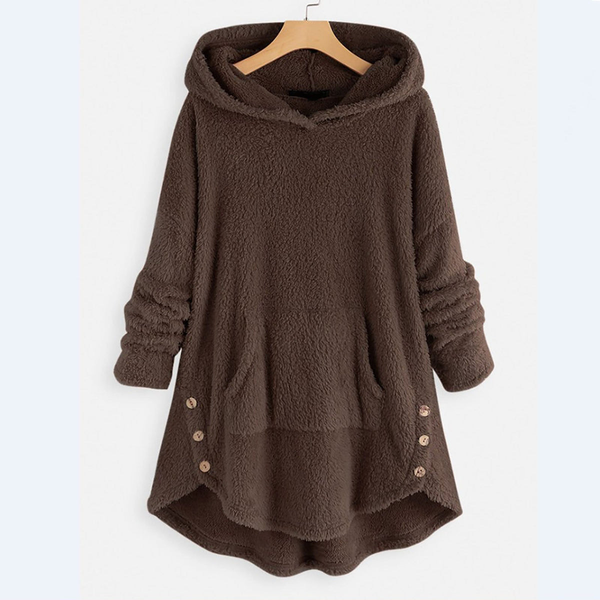 Ultraweicher und warmer Plüsch-Kapuzenpullover