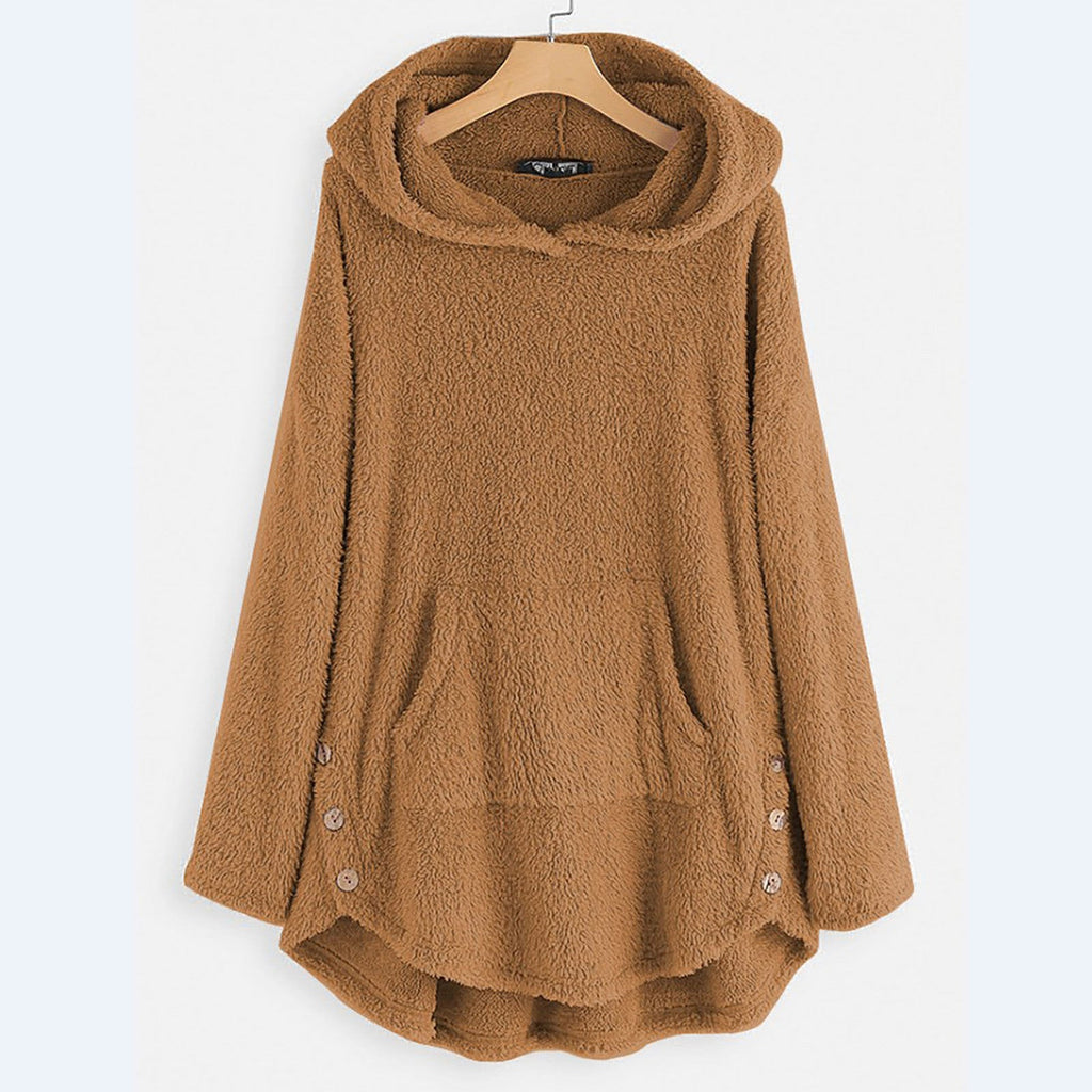 Ultraweicher und warmer Plüsch-Kapuzenpullover