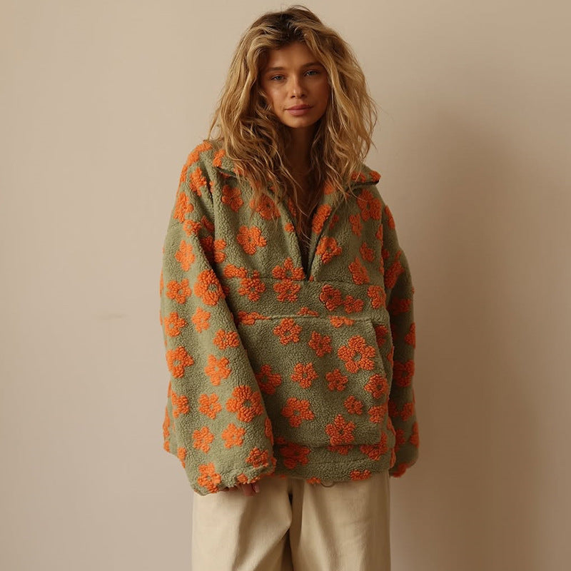 Gemütliches Blüten-Fleece