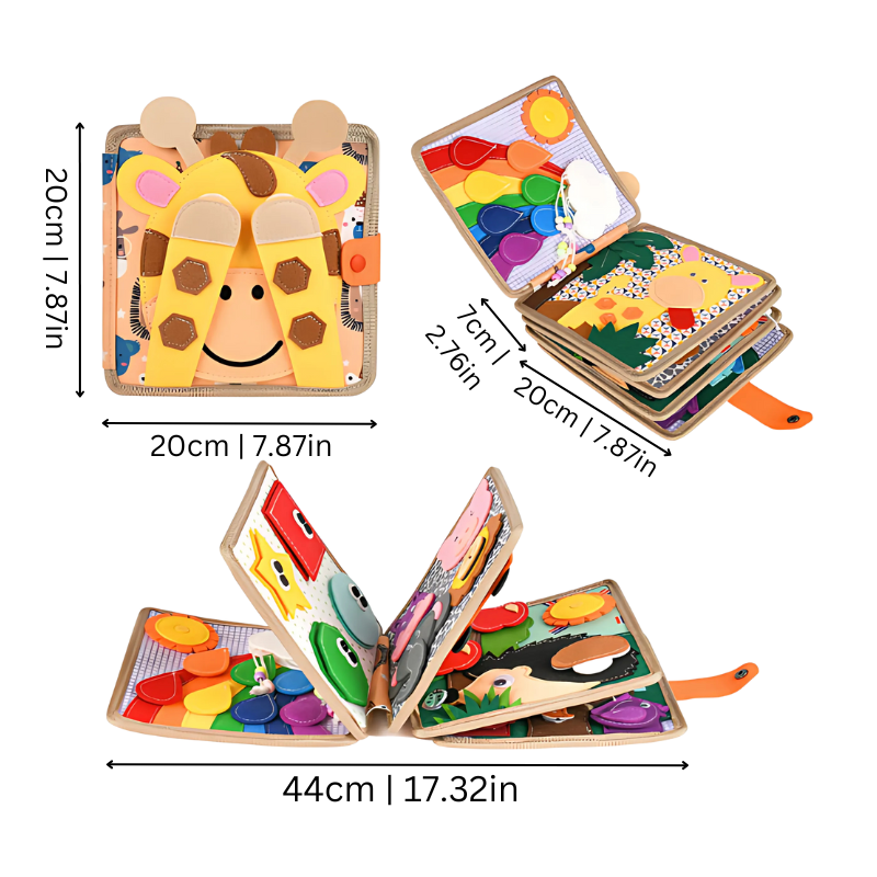 QuietBook Montessori Aktivitätenbuch – Lernen, Spielen sowie Entdecken