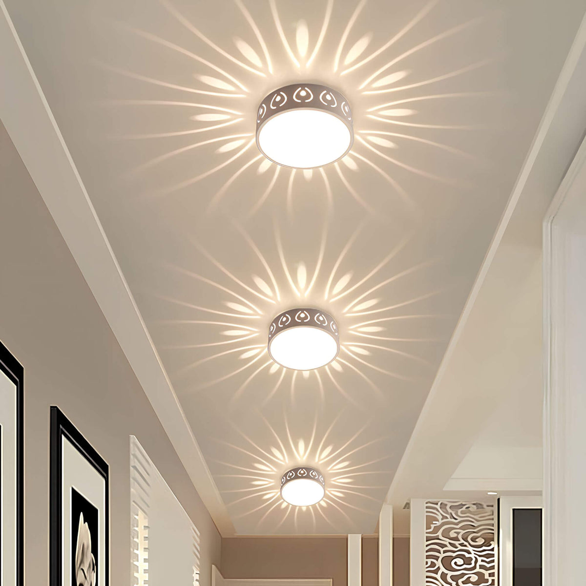 Moderne LED Deckenleuchte - Für Eingang, Flur sowie Balkon