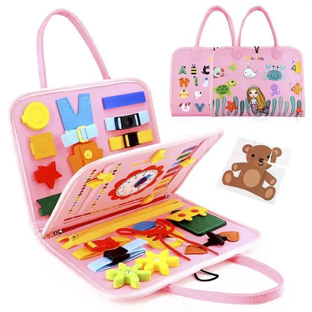 Montessori Busy Board Tasche – Lehrreiches sowie Tragbares Spielvergnügen