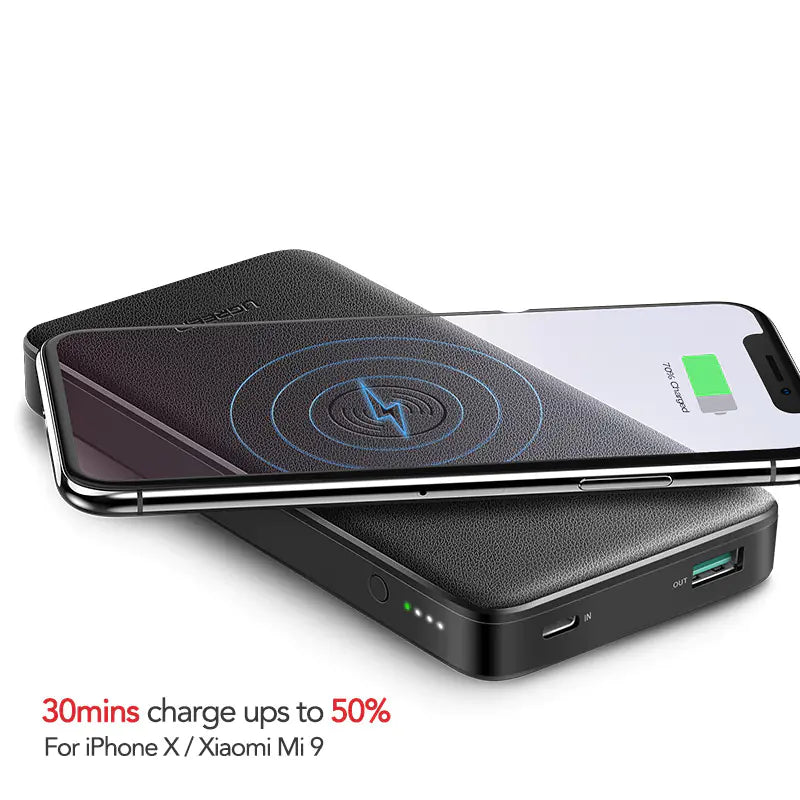 Drahtloses Schnelllade-Powerbank: 10.000mAh Dual-Ausgang