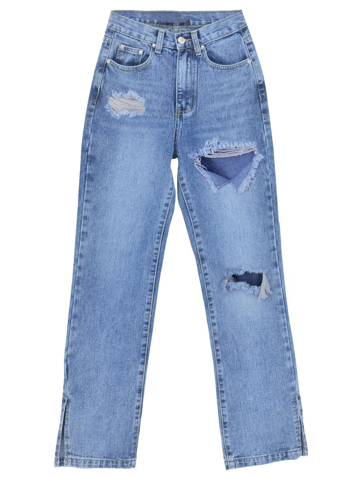 Schlaghose mit Used-Look