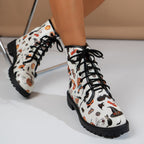 Schnürstiefel für Damen – Weiß