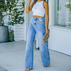 Loose-Fit-Jeans mit aufgesetzten Taschen