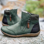 Stiefeletten im Vintage-Look mit Reißverschluss – Lila