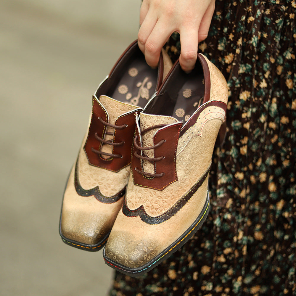 Stiefel im Vintage-Look mit Blockabsatz