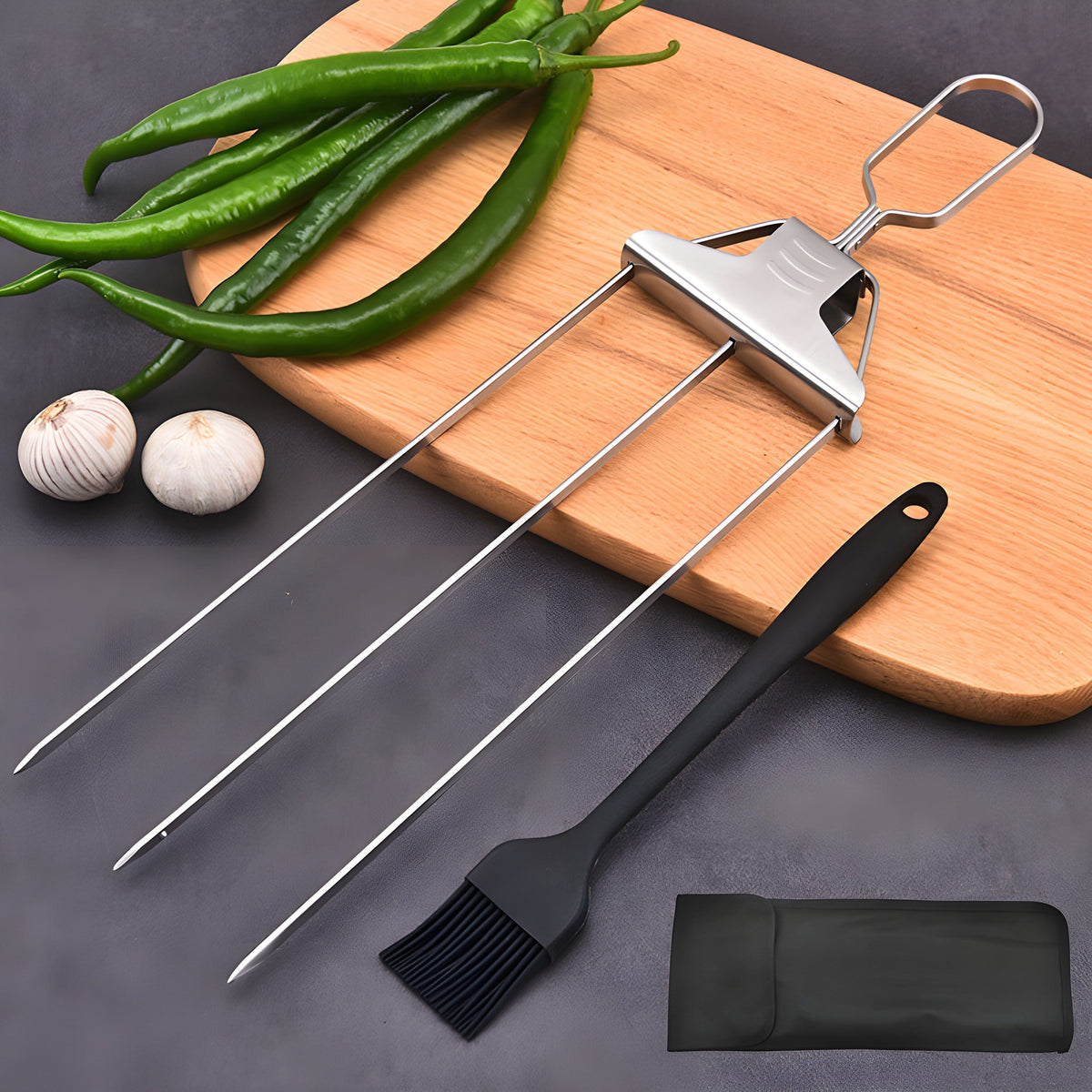 SpiesPro - 3-in-1 Grill Tool - Macht Grillen einfacher sowie effizienter!