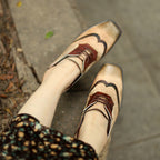 Stiefel im Vintage-Look mit Blockabsatz