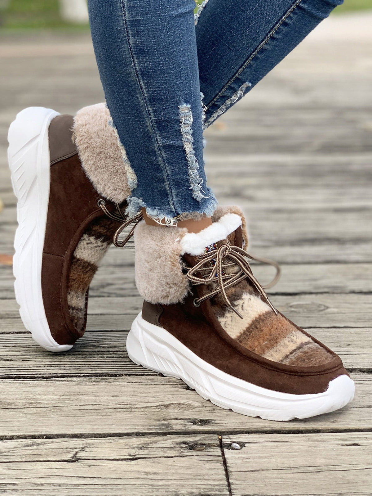 Stiefel gefüttert – Khaki
