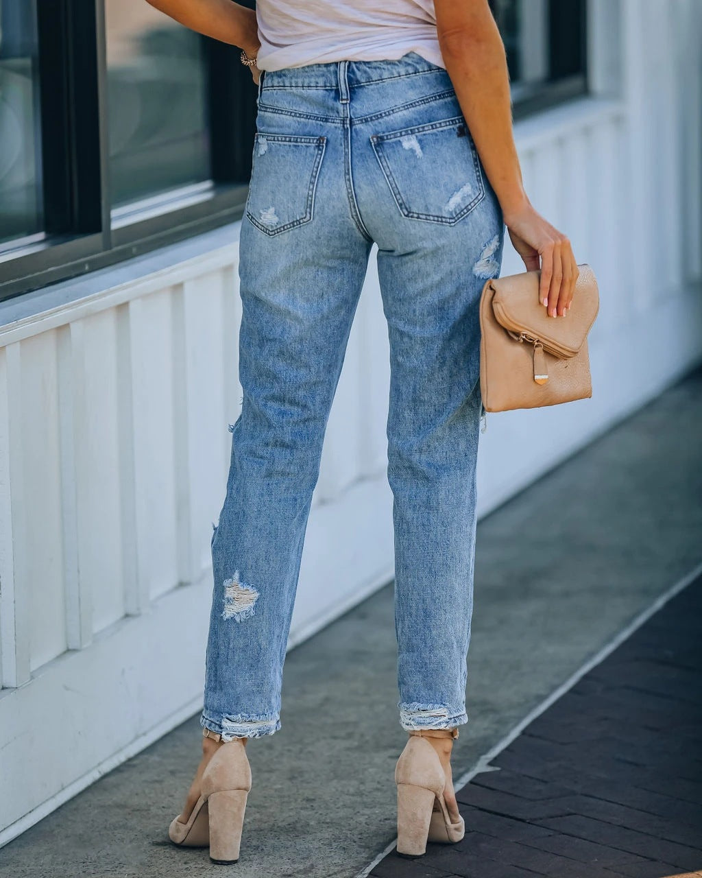 Jeans mit Used-Look