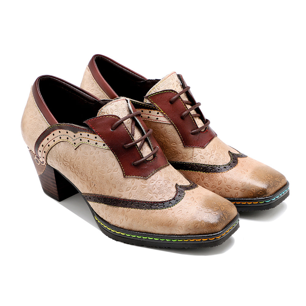 Stiefel im Vintage-Look mit Blockabsatz