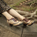 Stiefel im Vintage-Look mit Blockabsatz