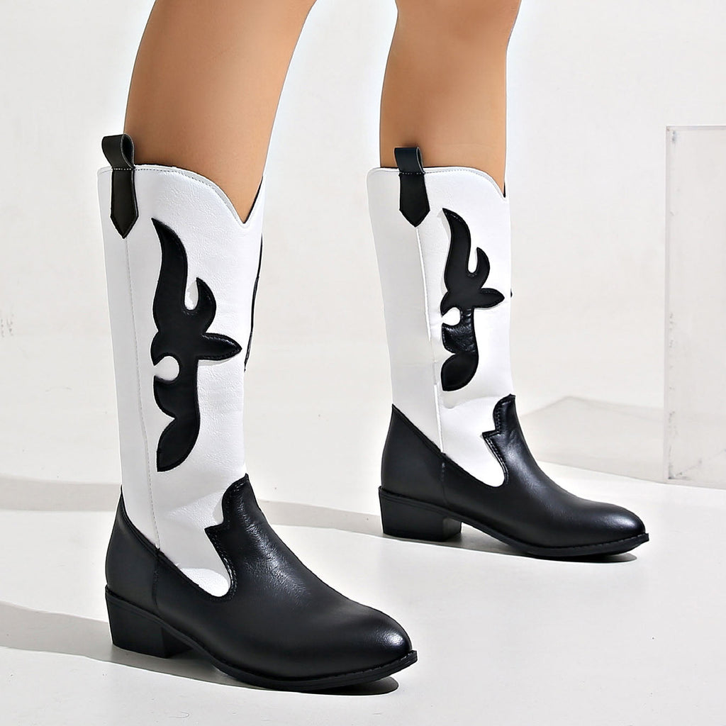 Stiefel im Ritter-Stil mit spitzer Zehenpartie