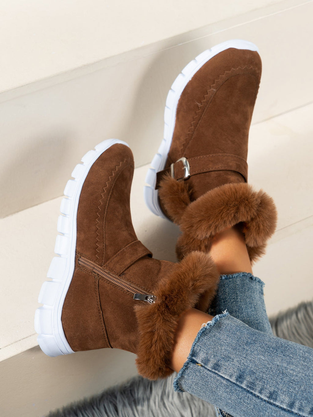 Stiefeletten gefüttert – Rosa