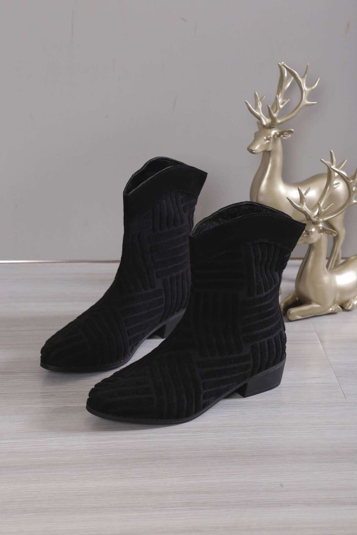 Wadenhohe Stiefel gefüttert – Rosa