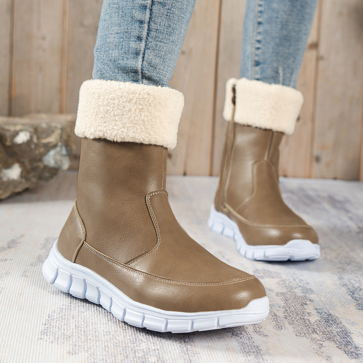Stiefel gefüttert – Braun