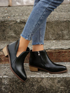 Chelsea-Boots mit Reißverschluss und Blockabsatz