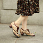 Stiefel im Vintage-Look mit Blockabsatz