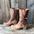 Stiefel im Vintage-Look mit Reißverschluss