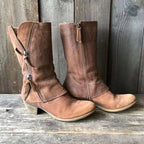 Stiefel im Vintage-Look mit Reißverschluss