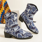 Stiefeletten in Denim-Optik