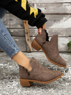 Stiefeletten mit Blockabsatz