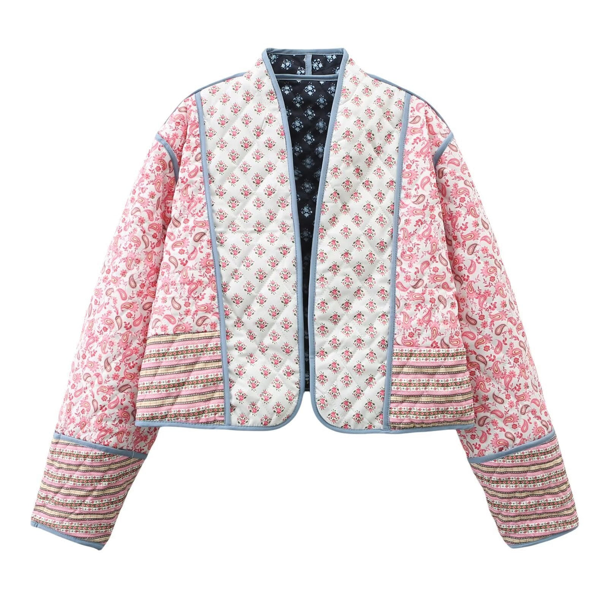 Jacke zum Wenden mit figurbetontem Schnitt und Reverskragen