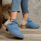 Stiefel im Leoparden-Print mit spitzer Zehenpartie