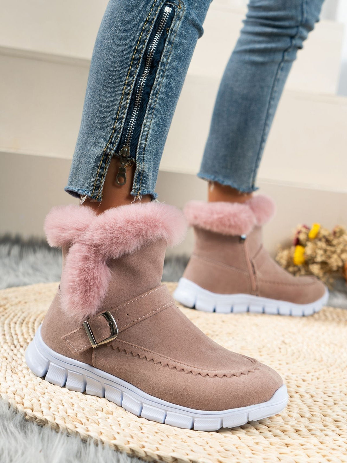 Stiefeletten gefüttert – Rosa