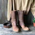 Stiefel im Vintage-Look mit Reißverschluss