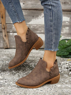 Stiefeletten mit Blockabsatz