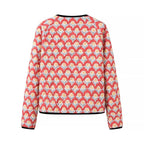 Jacke in leichter Ausführung mit Blumenmuster und Schleifendetails