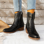 Cowboystiefel im Vintage-Look mit Stickerei