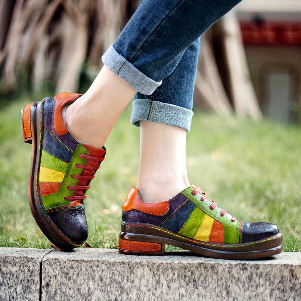 Stiefel mit Farbblock-Design