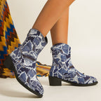 Stiefeletten in Denim-Optik