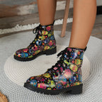 Schnürstiefel für Damen – Weiß