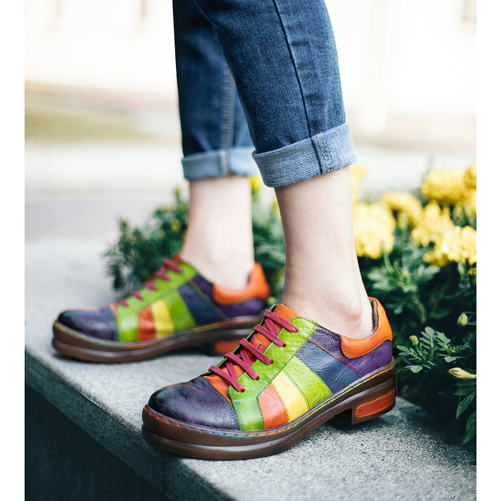 Stiefel mit Farbblock-Design